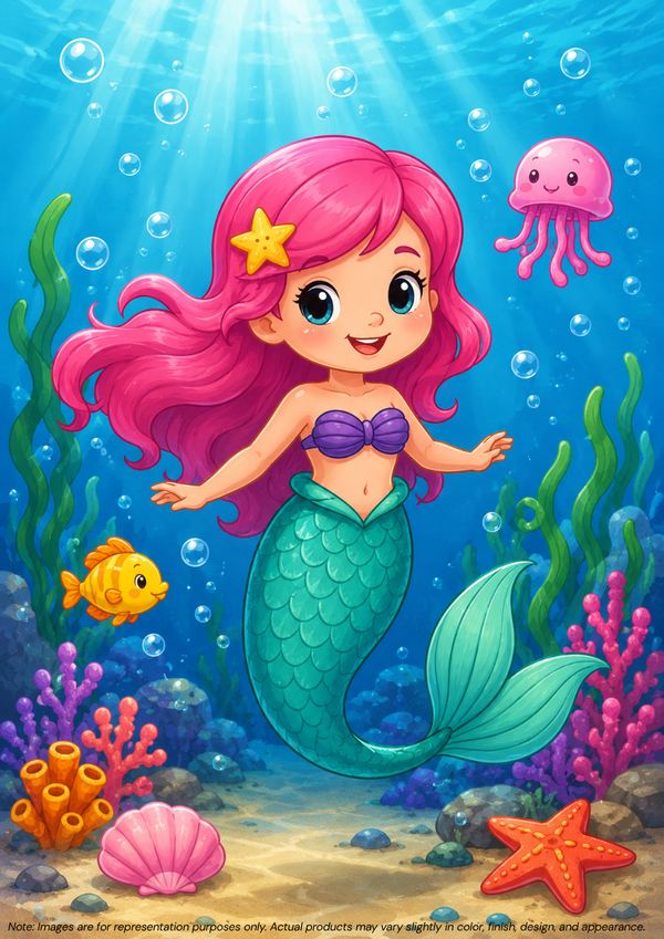 Magical Mermaid Underwater MDF Puzzle (A4 Size)