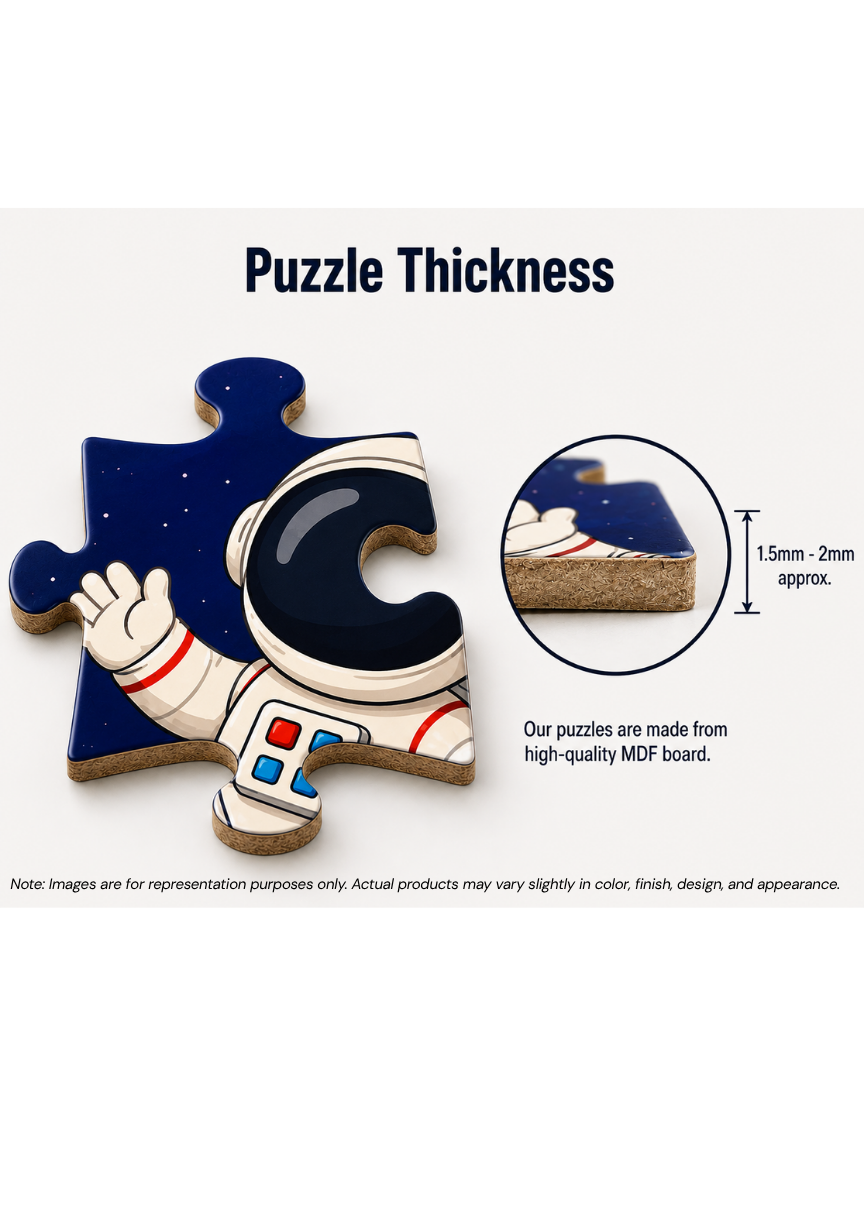 Astronaut Space Adventure MDF Puzzle (A4 Size)