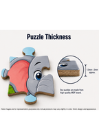 Cute Baby Elephant MDF Puzzle (A4 Size)