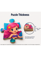 Magical Mermaid Underwater MDF Puzzle (A4 Size)