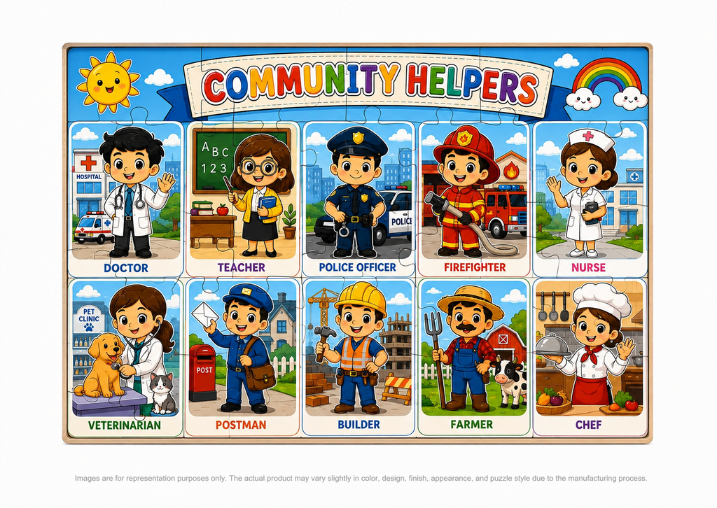 Community Helpers Puzzle  (A4 Size)