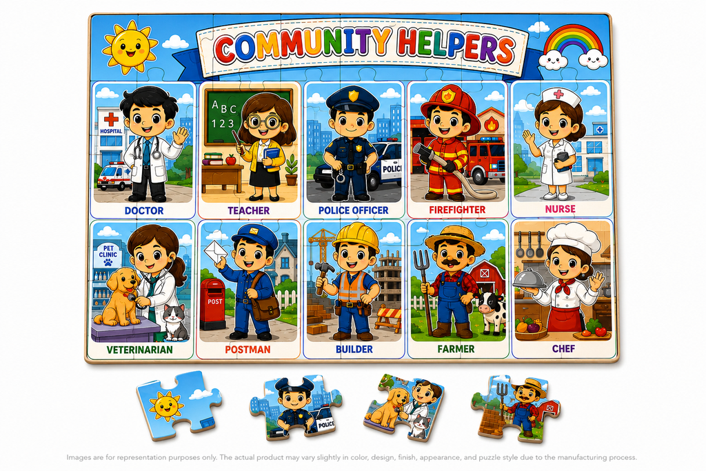 Community Helpers Puzzle  (A4 Size)