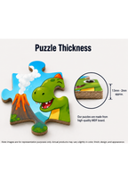 Cute Dinosaur Adventure MDF Puzzle (A4 Size)