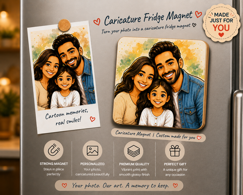 Custom Caricature Fridge Magnet