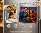 Custom AI Superhero Fridge Magnet