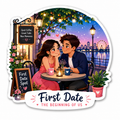 First Date Couple Fridge Magnet | Romantic Love Gift
