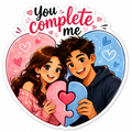 You Complete Me Puzzle Heart Fridge Magnet