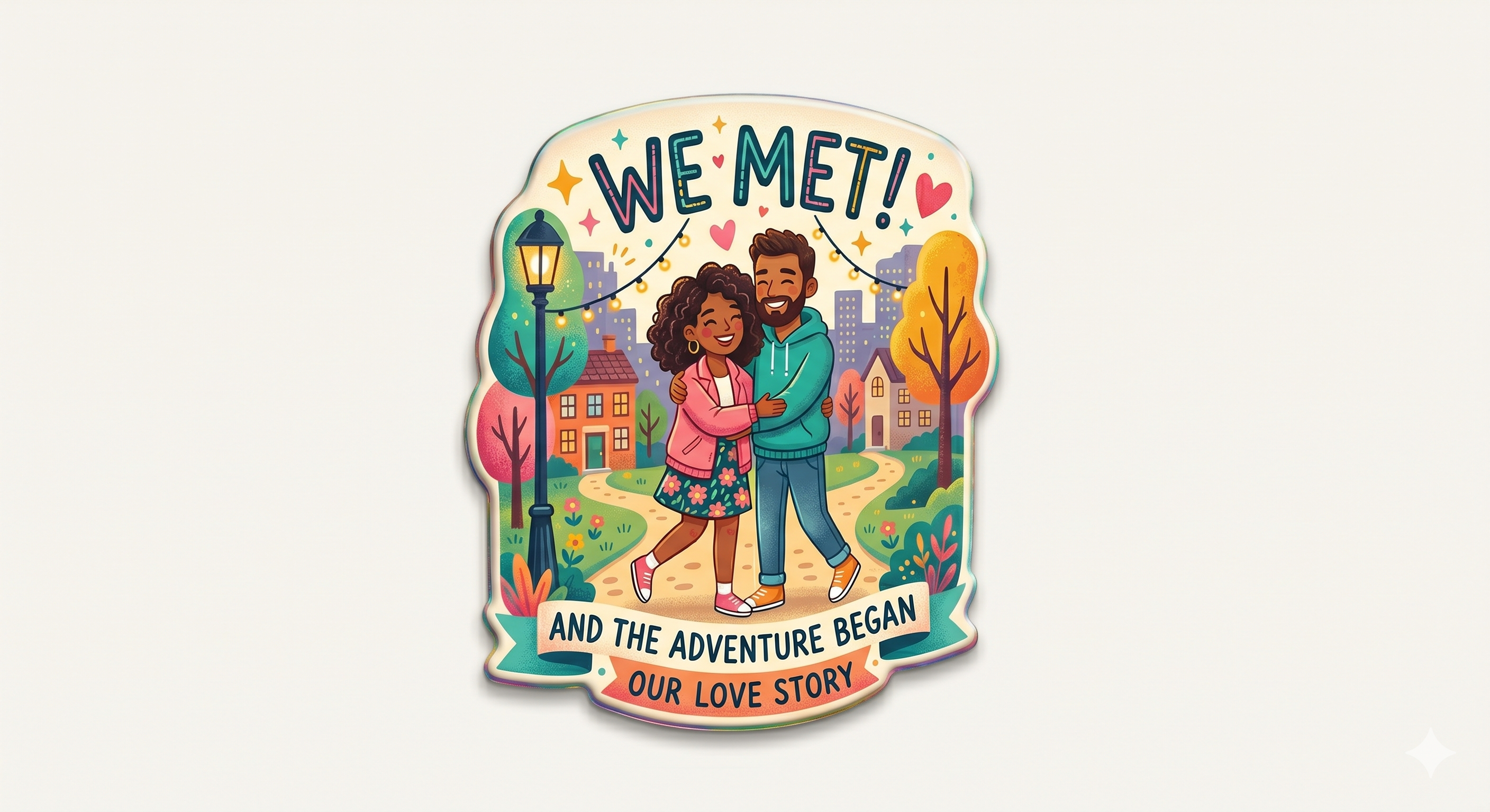 We Met And The Adventure Began Fridge Magnet