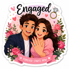 Engaged – Forever Starts Now Fridge Magnet
