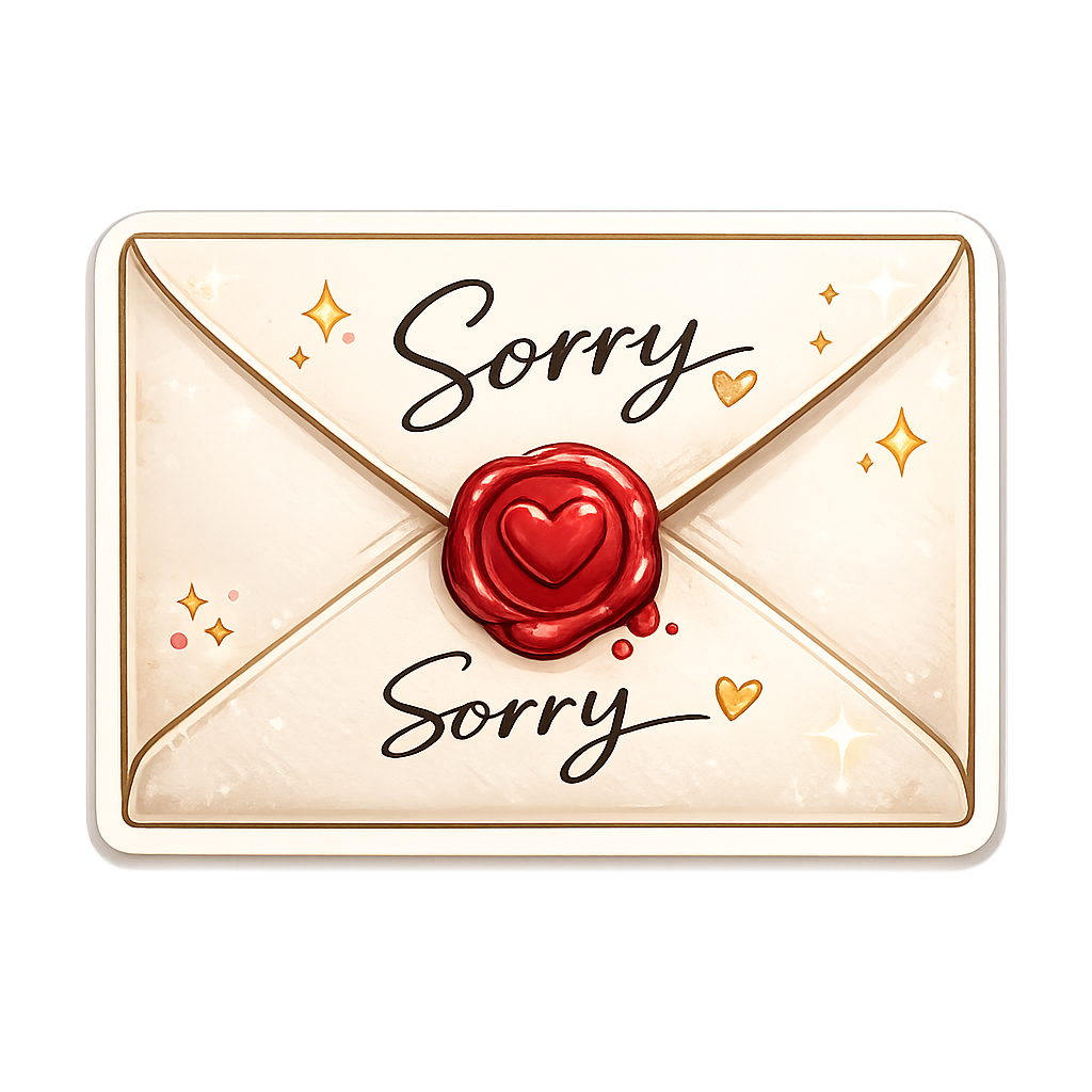 Sorry Sorry Envelope Magnet