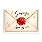 Sorry Sorry Envelope Magnet