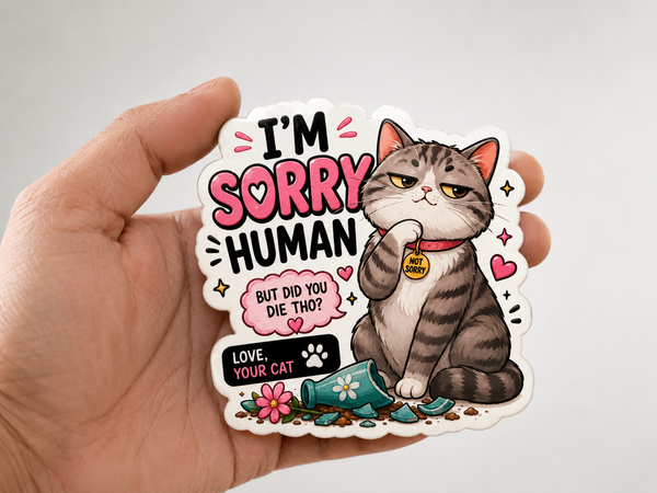 I’m Sorry Human Cat Fridge Magnet | Funny Cat Lover Gift