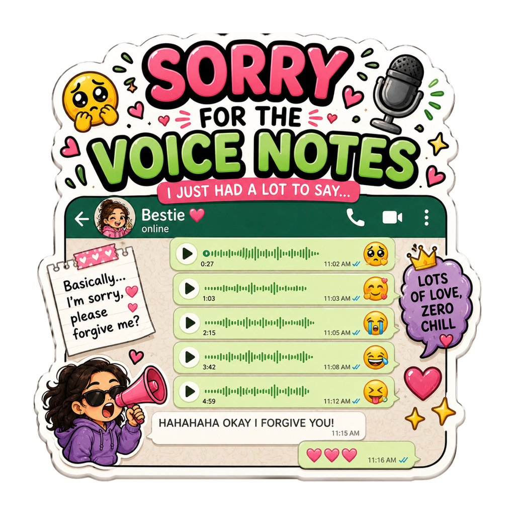 Sorry for the Voice Notes Fridge Magnet
