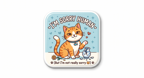 Funny cat apology fridge magnet - I'm Sorry Human