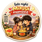Late Night Maggi Moment Fridge Magnet