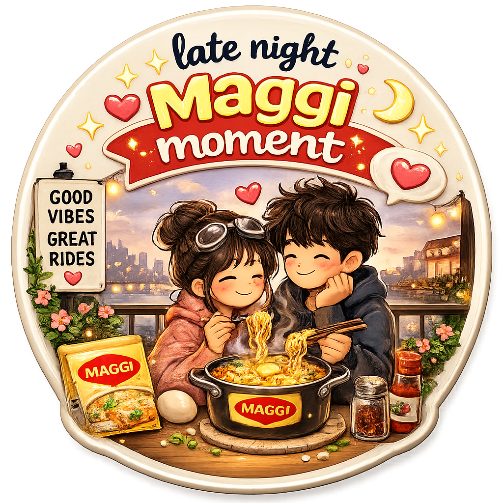 Late Night Maggi Moment Fridge Magnet