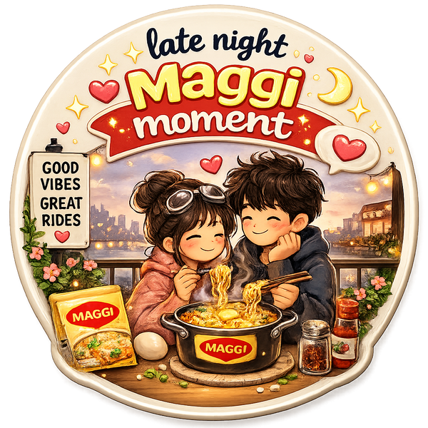 Late Night Maggi Moment Fridge Magnet
