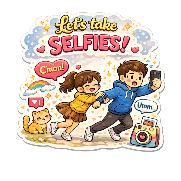 Lets Take Selfies Fridge Magnet