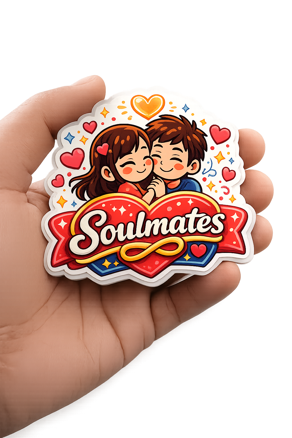 Soulmates Cute Couple Fridge Magnet | Romantic Gift for Couples