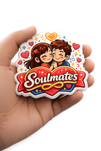 Soulmates Cute Couple Fridge Magnet | Romantic Gift for Couples