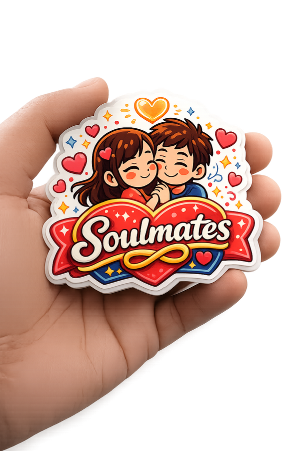 Soulmates Cute Couple Fridge Magnet | Romantic Gift for Couples