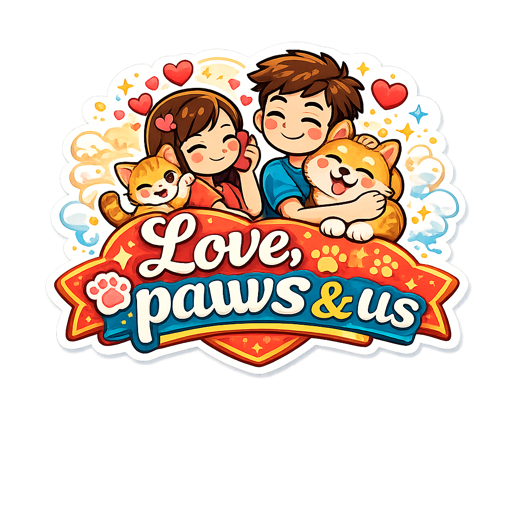 Love Paws And Us Fridge Magnet