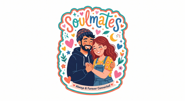 Forever Connected Soulmates Fridge Magnet
