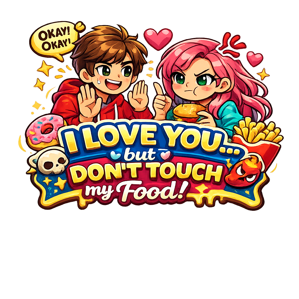 I Love You But Don't Touch My Food Fridge Magnet