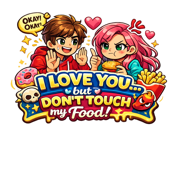 I Love You But Don't Touch My Food Fridge Magnet