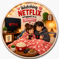 Watching Netflix Wrapped In A Blanket Fridge Magnet