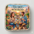 Tea Date On The Balcony Fridge Magnet