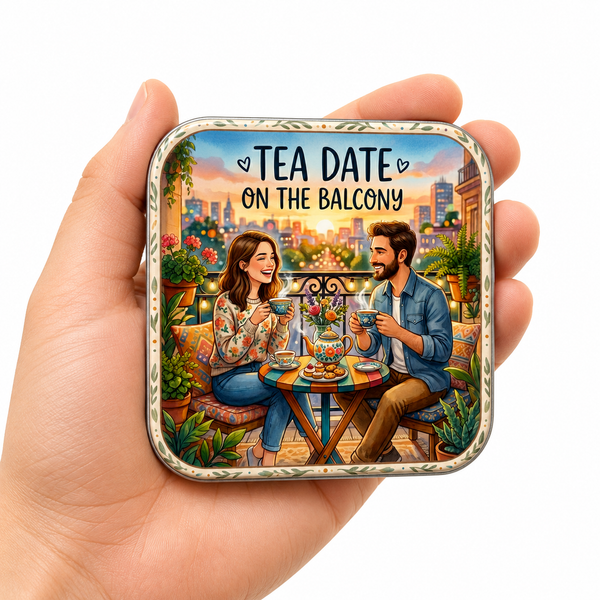 Tea Date On The Balcony Fridge Magnet