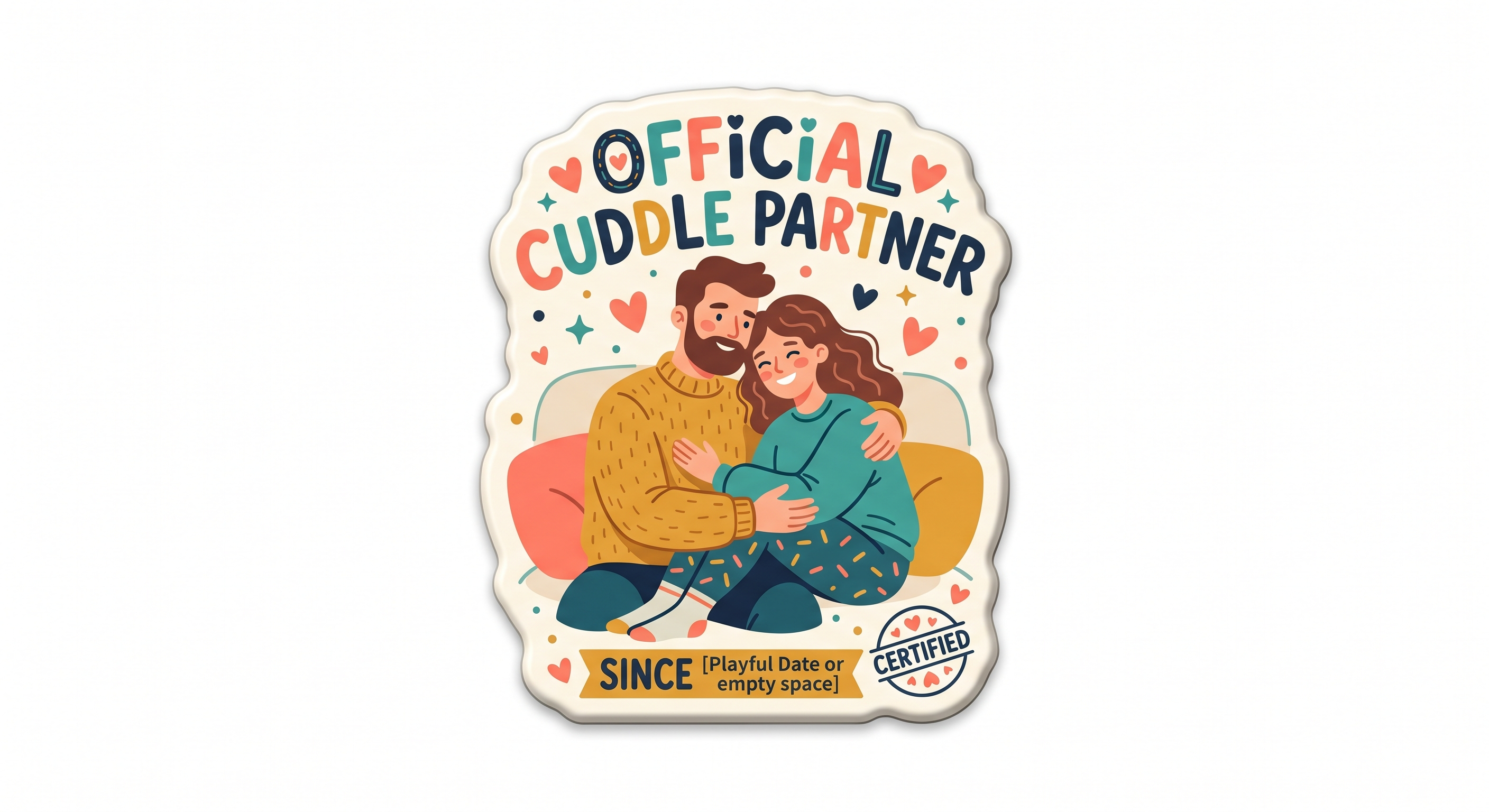 Official Cuddle Partner Certified Fridge Magnet