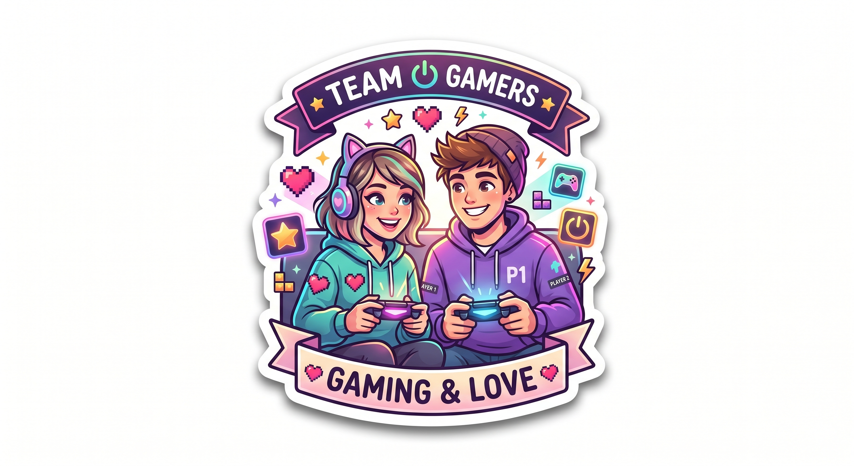 Team Gamers Gaming And Love Fridge Magnet