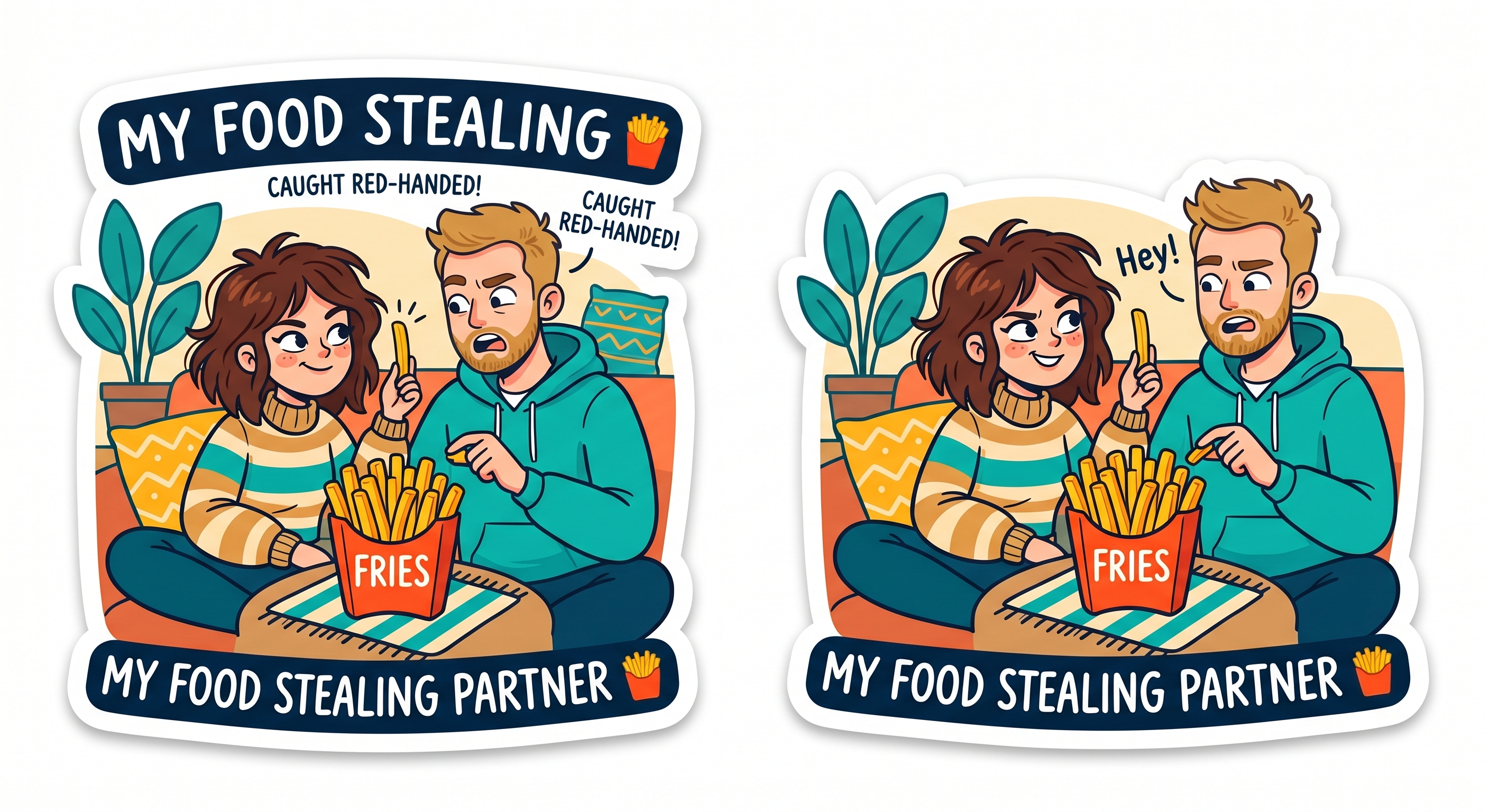 My Food Stealing Partner Fridge Magnet