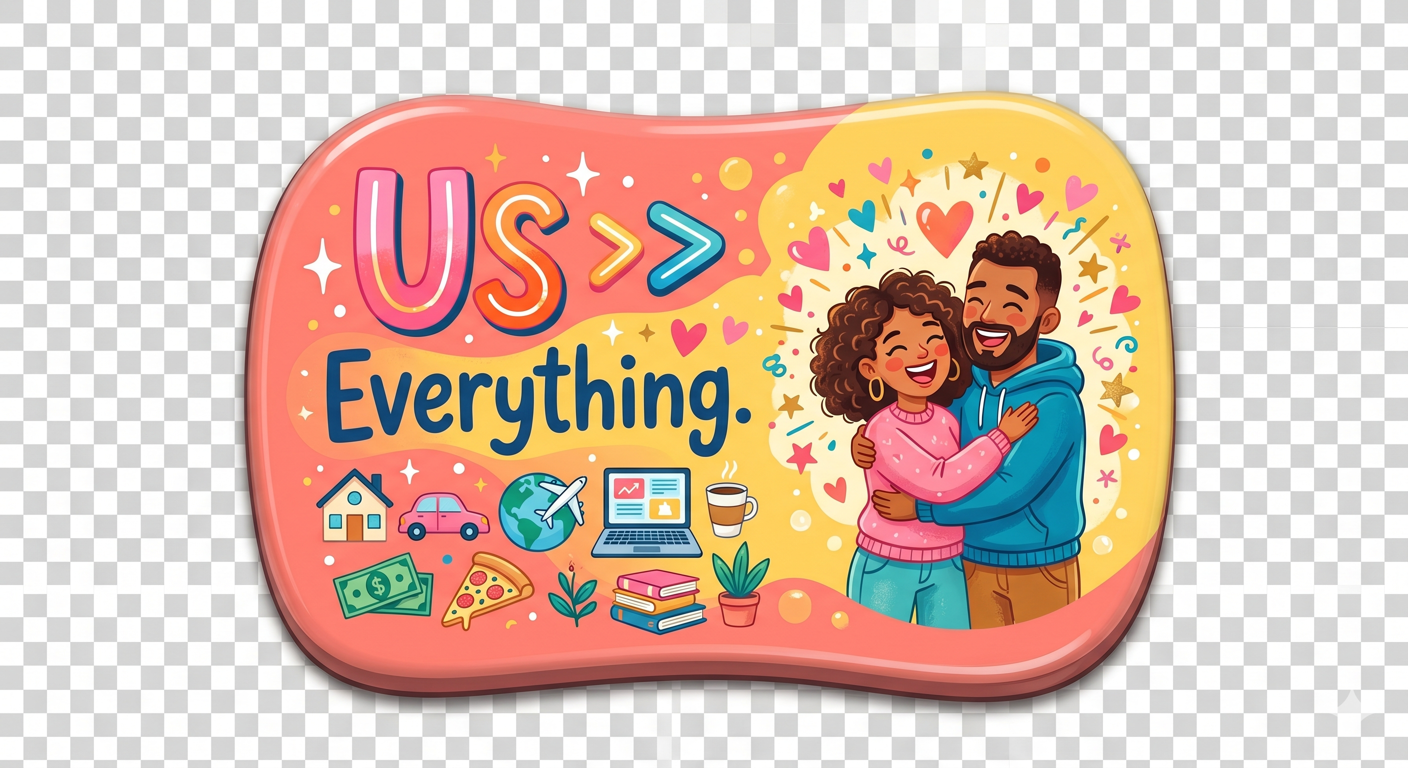 Us Over Everything Fridge Magnet