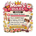 Mom's Rules Fridge Magnet