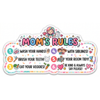 Mom's Rules Kids Edition Fridge Magnet