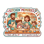 Kitchen Memories Made With Love Fridge Magnet
