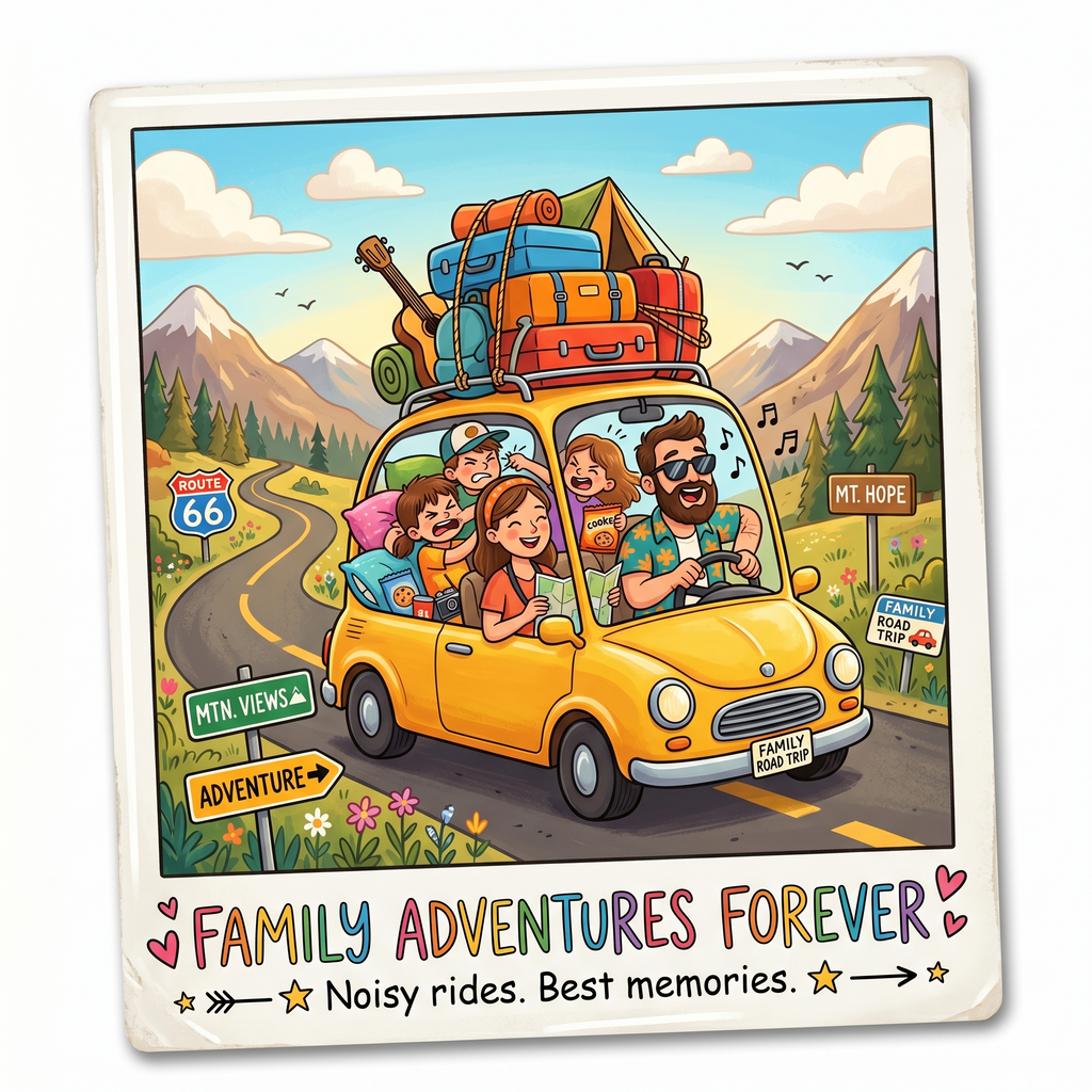 Family Adventures Forever Fridge Magnet