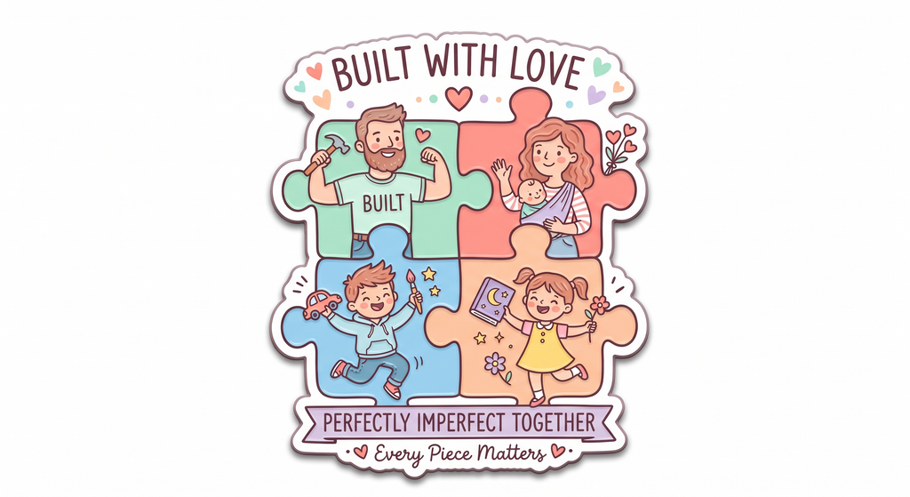 Built With Love Family Puzzle Fridge Magnet