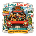 Family Road Trip Fridge Magnet