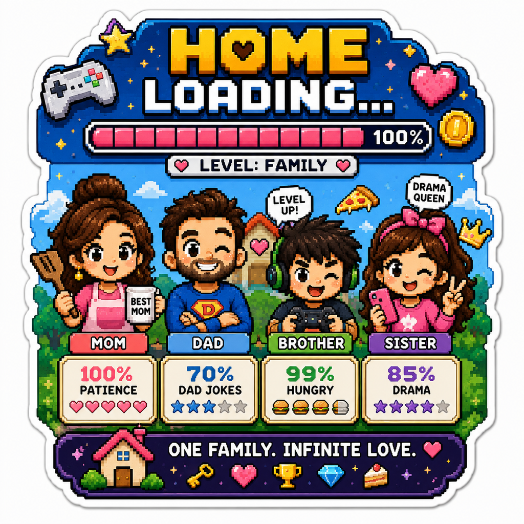 Home Loading Family Fridge Magnet