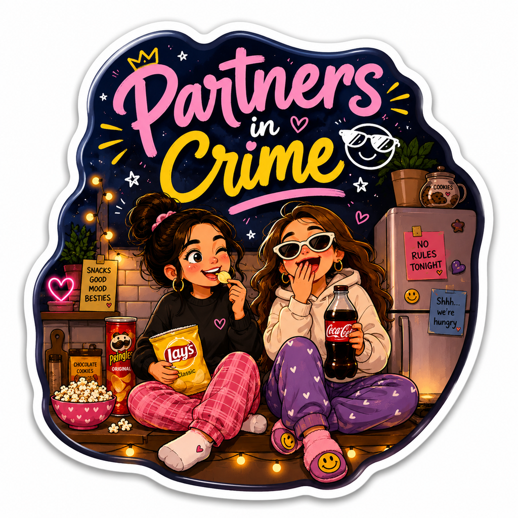 Partners in Crime Fridge Magnet | Cute Best Friends Gift