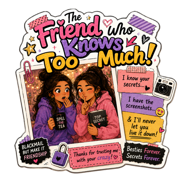 The Friend Who Knows Too Much Fridge Magnet