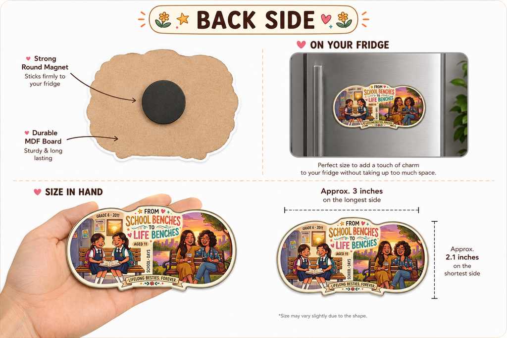 From School Benches to Life Benches Fridge Magnet