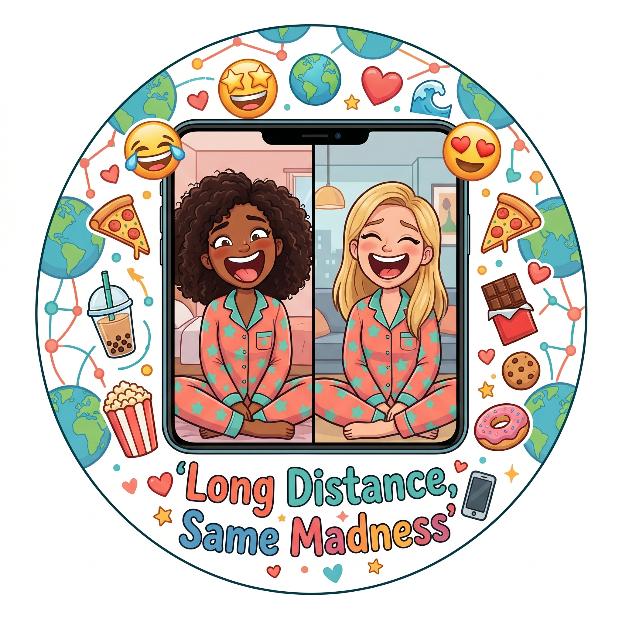 Long Distance Same Madness Fridge Magnet
