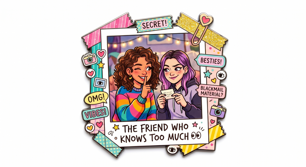 The Friend Who Knows Too Much Fridge Magnet