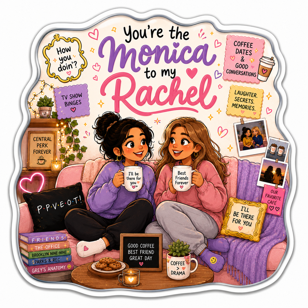 You're the Monica to My Rachel Friendship Fridge Magnet