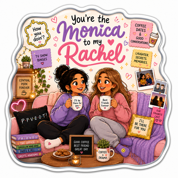 You're the Monica to My Rachel Friendship Fridge Magnet